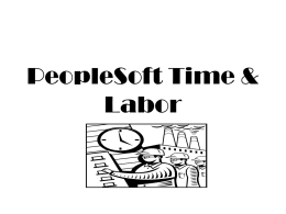 PeopleSoft Time & Labor