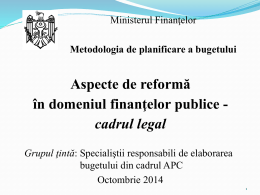 Aspecte de reformă în domeniul finanţelor publice