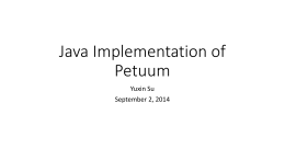 Java Implementation of Petuum