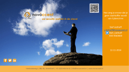 presentatie - Leven op de Cloud – 12 november