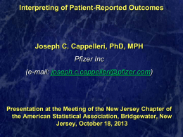 Interpretation of Patient-Reported Outcomes, Joe Cappelleri