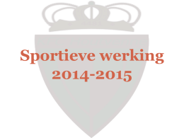 Sportieve werking 2014-20153
