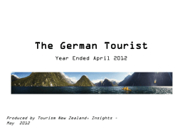 German Tourist Trends