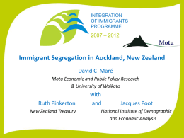 Immigrant segregation in Auckland, New Zealand