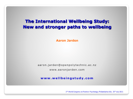 Global Report on Wellbeing