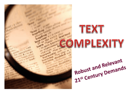 text complexity band - Bagwell College of Education