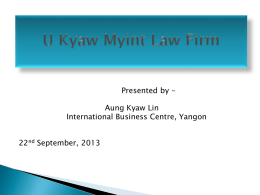 U Kyaw Myint Law Firm - Myanmar Legal Aid Network
