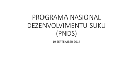 LIDERANSA LOKAL NO DEZENVOLVIMENTU LOKA