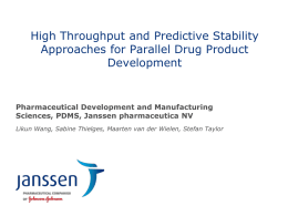 High Throughput and Predictive Stability Approaches for