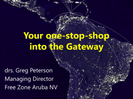 Greg Peterson - Green Aruba where Europe Meets the Americas