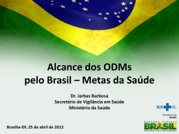 Alcance dos ODMs pelo Brasil – Metas da Saúde – Jarbas Barbosa