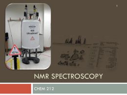 NMR SPectroscopy