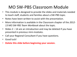 Opportunities to Respond Classroom Module