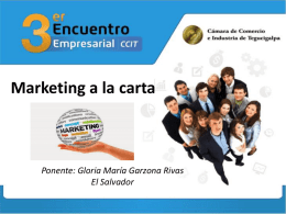 1 Marketing a la carta Gloria Garzona