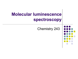 Molecular Fluorescence and Phosphorescence