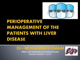 perioperative management of the patients with liver disease