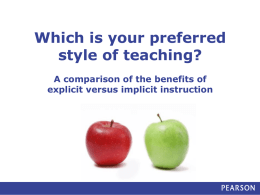 Which is your preferred style of teaching? A comparison of the