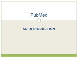 Pubmed and Web of Science (powerpoint)
