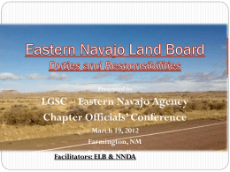 Eastern Navajo Land Board - navajochapters.org