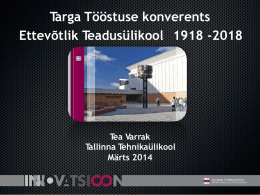 Tea Varrak - Targa Tööstuse konverents