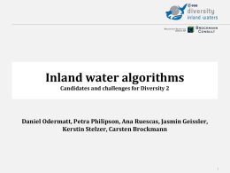 Inland water algorithms - Group on Earth Observations