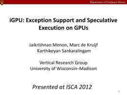 iGPU - Computer Sciences Dept. - University of Wisconsin–Madison