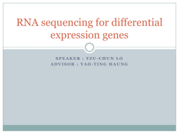 RNA sequencing for differential expression genes
