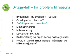 Avfallsplaner &ndash; hvordan