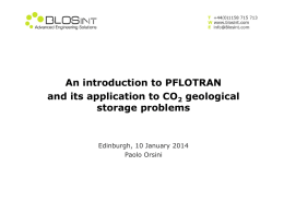 PFLOTRAN overview