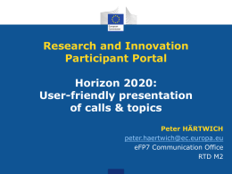 Research and Innovation Participant Portal Horizon 2020
