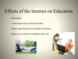 Effects of the Internet on Education