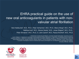 EHRA practical guide on the use of new oral anticoagulants in