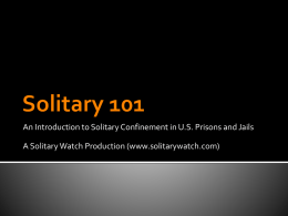 Solitary 101′ Powerpoint Presentation