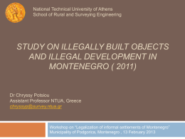 presentation of Study on Illegally Built Objects an Illegal