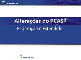 Alterações no PCASP - Secretaria do Tesouro Nacional