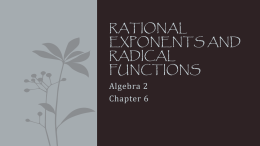 06 Rational Exponents and Radical Functions