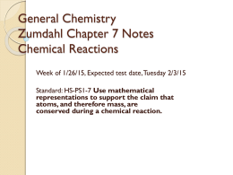 General Chemistry Zumdahl Chapter 7 Notes
