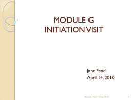 MODULE G SIV Visit Presentation