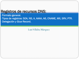 Registros de recursos DNS: - Formato general. - Tipos de