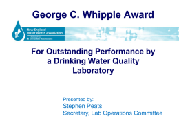 George C. Whipple Award For Outstanding Performance by a