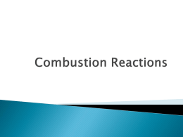 Combustion Reactions - Miami Beach Senior High School
