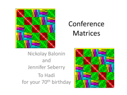 Conference Matrices