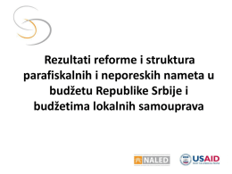 Struktura parafiskalnih nameta u budžetu Republike Srbije