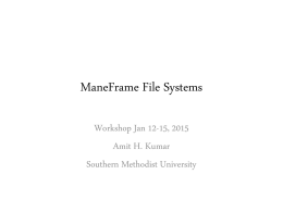 Lustre File System Presentation