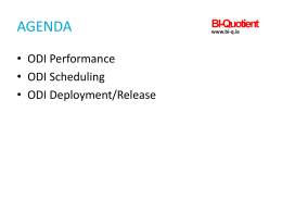 ODI Scheduler - Sonra. Unleash the Value of your Data.