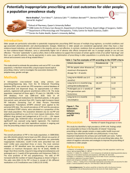 Potentially inappropriate prescribing and cost outcomes for older