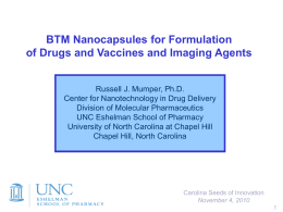 BTM NPs - Research at Carolina