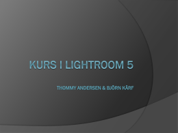 Lightroom 5 Introduktion