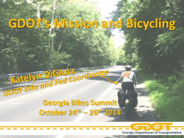 GDOT`s mission - Georgia Bikes!