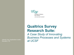 Qualtrics Research & Survey Suite - Sharecase 2013